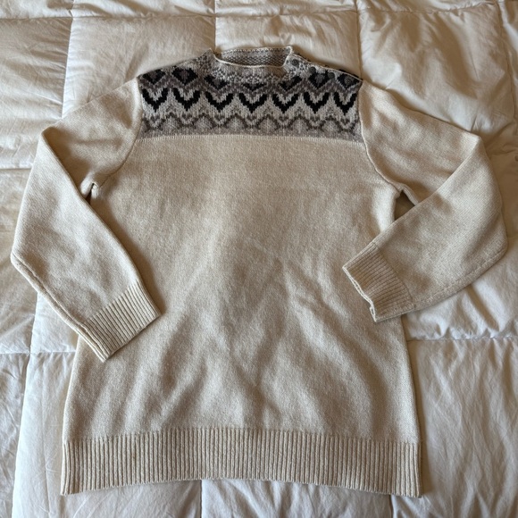 Coldwater Creek Sweaters - Women's Cream Sweater with Patterned button neck